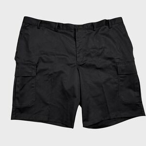NWT Edwards Mens Black Cargo Shorts Size 46 Poly Cotton Blend